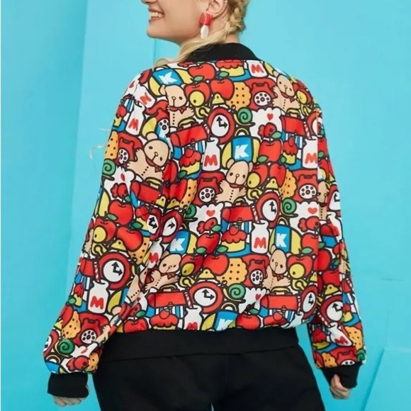 SHEIN X HELLO KITTY AOP JACKET PLUS SIZE 1X - Picture 2 of 10